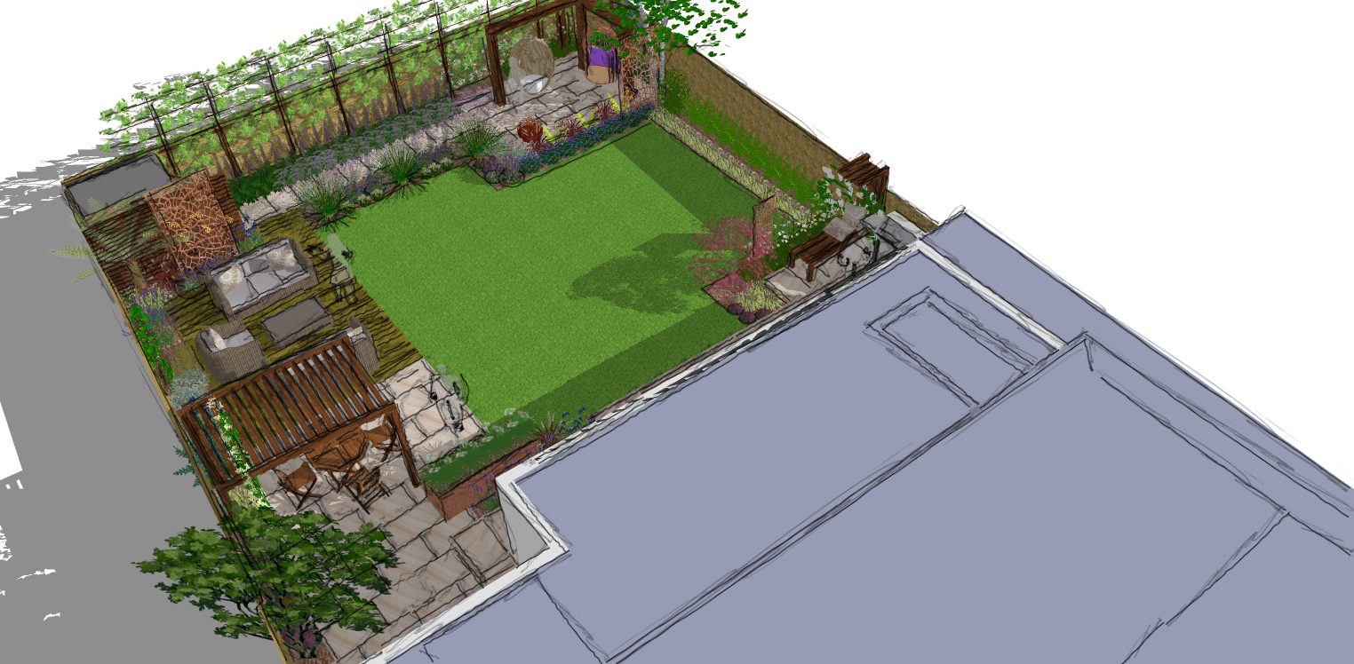 Help! , we need a West London garden design! - Earth Designs Garden