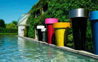 Colourful planters for the garden