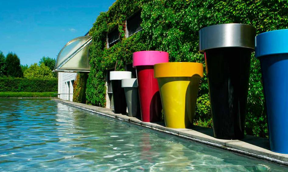 Colourful planters for the garden