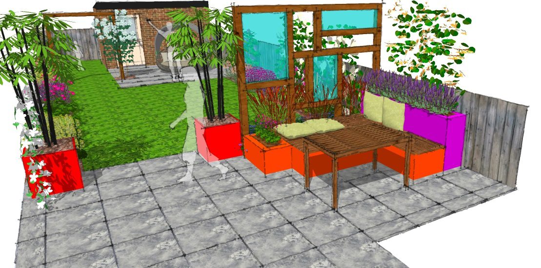 A Modern Garden Presentation - How to add colour and depth. - Earth Designs