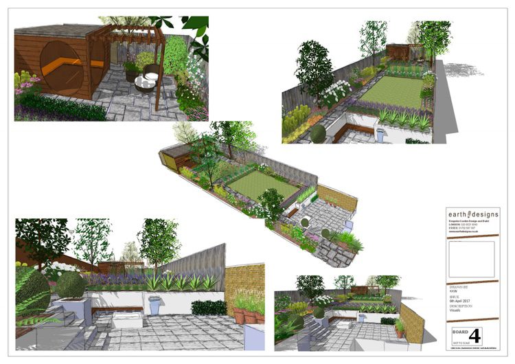 visualisations of the garden help the client to understand the new space
