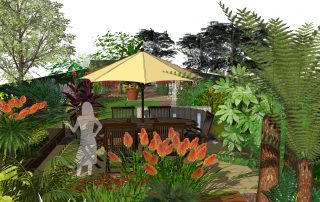 Garden layout - new summerhouse and patio - Earth Designs