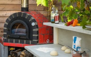garden pizza oven ED285 - Mediterranean Kitchen Garden Design