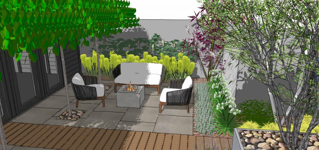 Modern garden design in Rochford