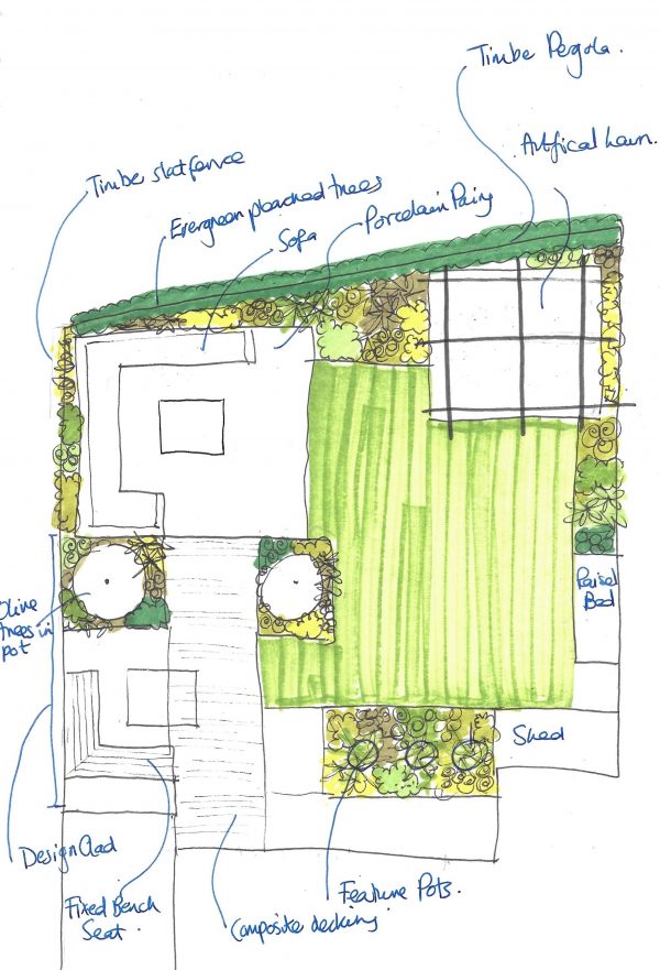 Ibiza Inspired Garden Design in Leigh on Sea - ED389 | 01702 662 950