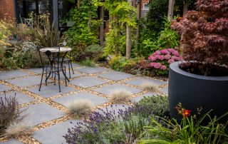 Garden design London with patio