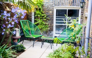 Small green courtyard garden